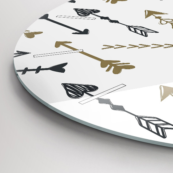 Wanduhr rund mit motiv Geometrisches Hipster-Muster