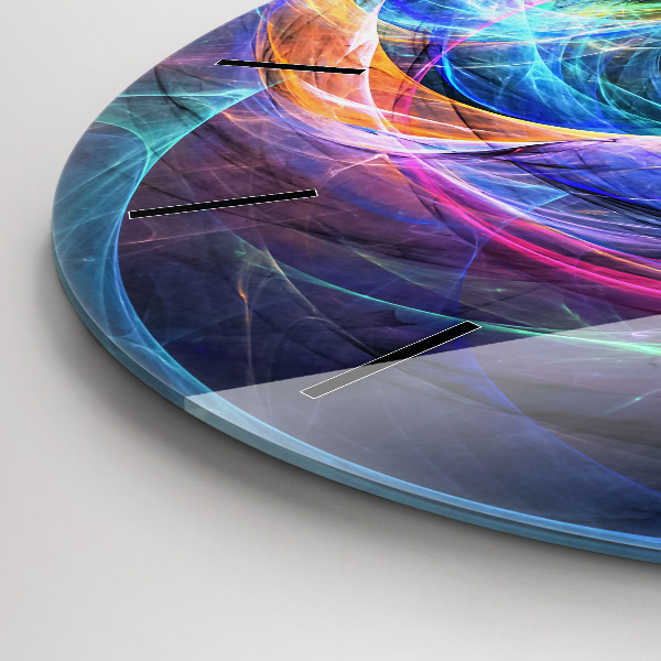 Wanduhr rund mit motiv Buntes Fraktal