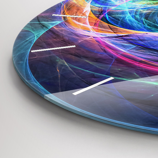 Wanduhr rund mit motiv Buntes Fraktal