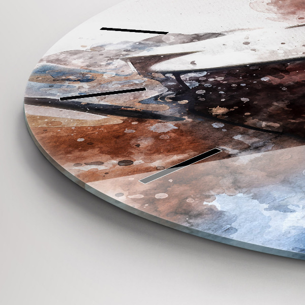 Wanduhr rund mit motiv Gitarren-Visualisierung