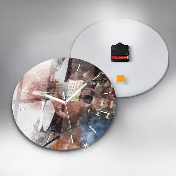 Wanduhr rund mit motiv Gitarren-Visualisierung