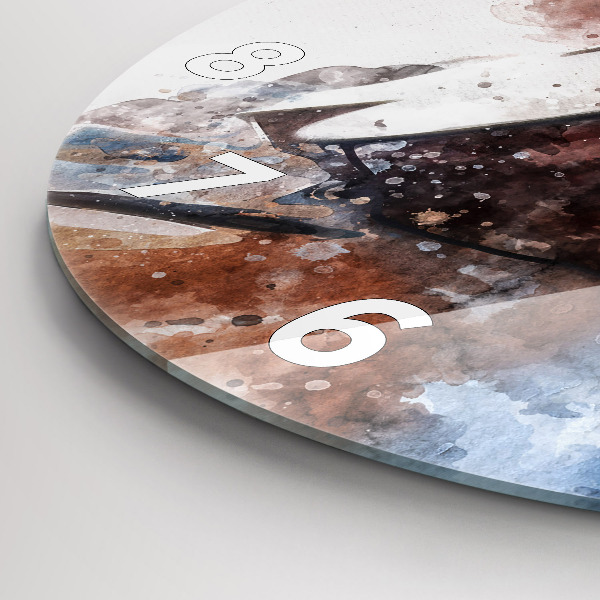 Wanduhr rund mit motiv Gitarren-Visualisierung