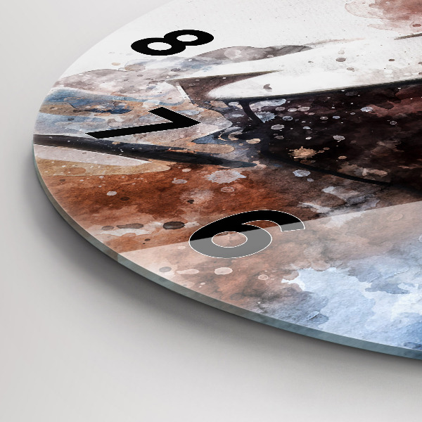 Wanduhr rund mit motiv Gitarren-Visualisierung