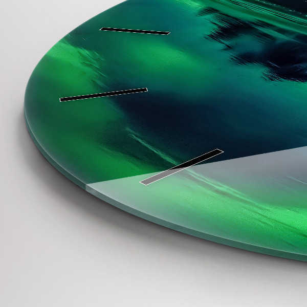 Wanduhr rund mit motiv Aurora borealis