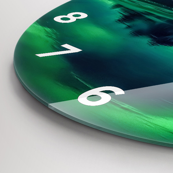 Wanduhr rund mit motiv Aurora borealis