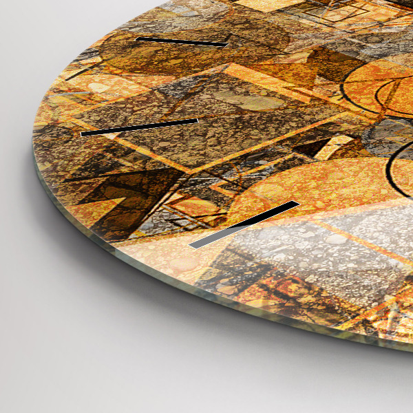 Wanduhr glas rund Geometrische Formen