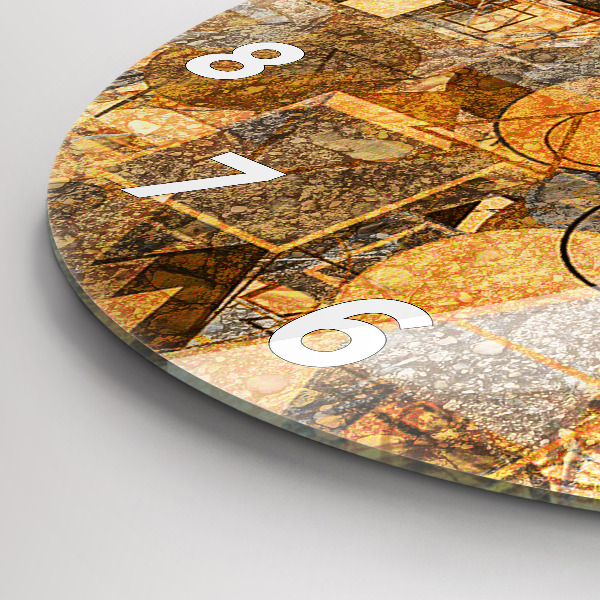 Wanduhr glas rund Geometrische Formen