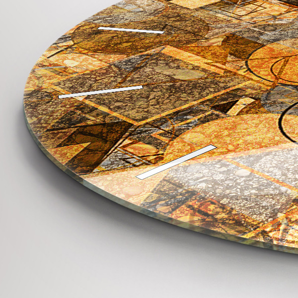 Wanduhr glas rund Geometrische Formen