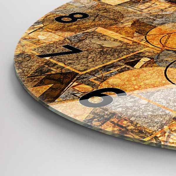 Wanduhr glas rund Geometrische Formen