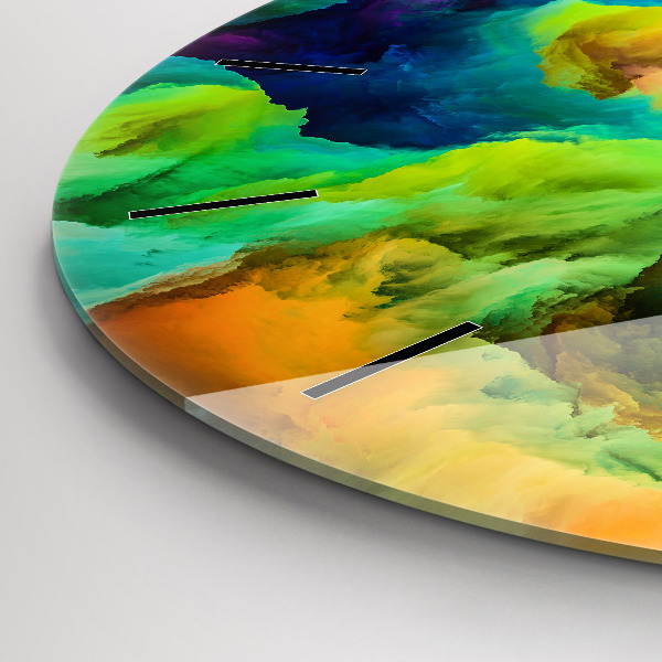 Wanduhr glas rund Fraktale Textur