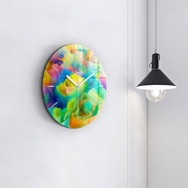 Wanduhr glas rund Fraktale Textur