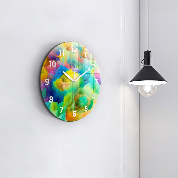 Wanduhr glas rund Fraktale Textur