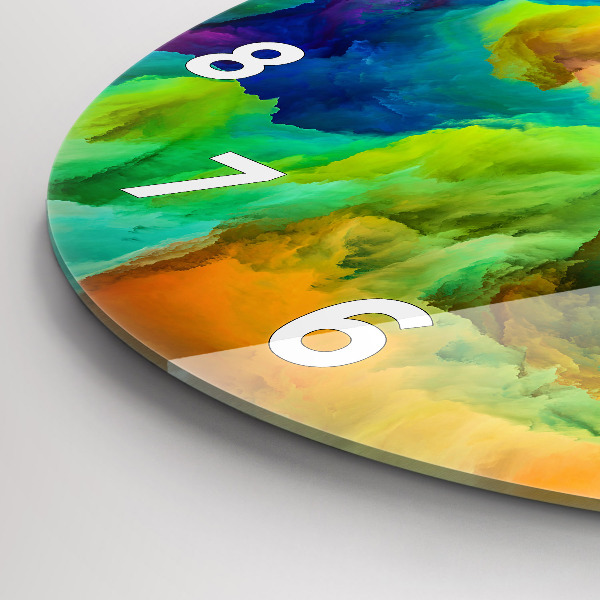 Wanduhr glas rund Fraktale Textur