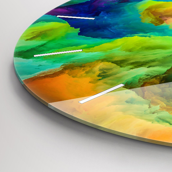 Wanduhr glas rund Fraktale Textur