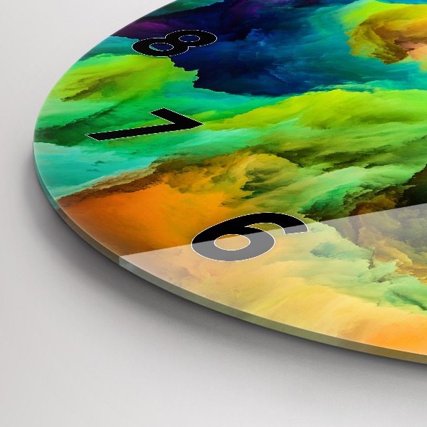 Wanduhr glas rund Fraktale Textur