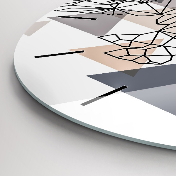 Wanduhr rund mit motiv Geometrisches Muster