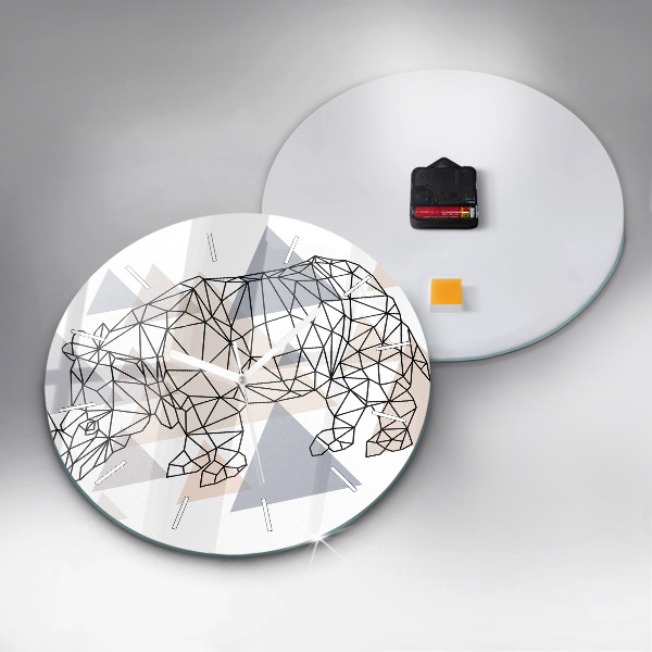 Wanduhr rund mit motiv Geometrisches Muster