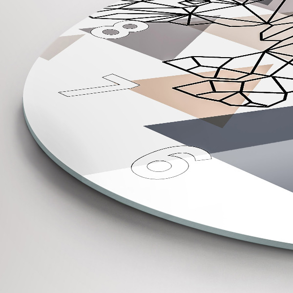 Wanduhr rund mit motiv Geometrisches Muster