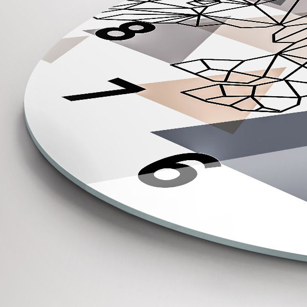 Wanduhr rund mit motiv Geometrisches Muster