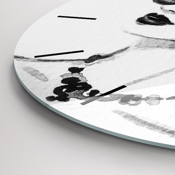 Wanduhr rund Modische Frau