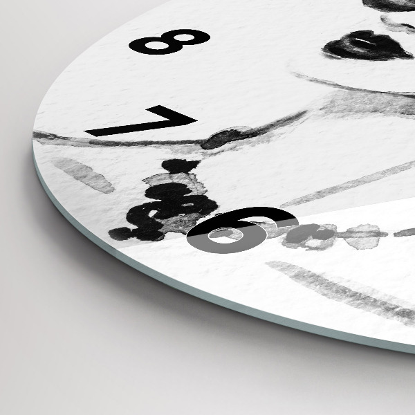 Wanduhr rund Modische Frau