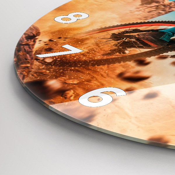 Wanduhr rund Stuntman und Adrenalin