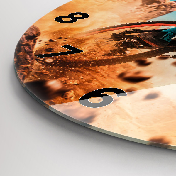 Wanduhr rund Stuntman und Adrenalin