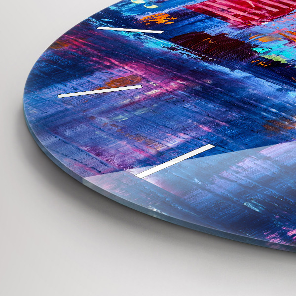 Wanduhr rund mit motiv Abstrakt von Wolkenkratzern