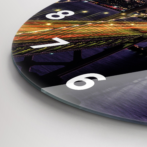 Wanduhr rund Sonnenuntergang in den USA