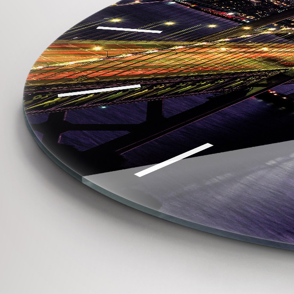 Wanduhr rund Sonnenuntergang in den USA