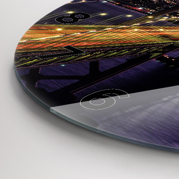 Wanduhr rund Sonnenuntergang in den USA