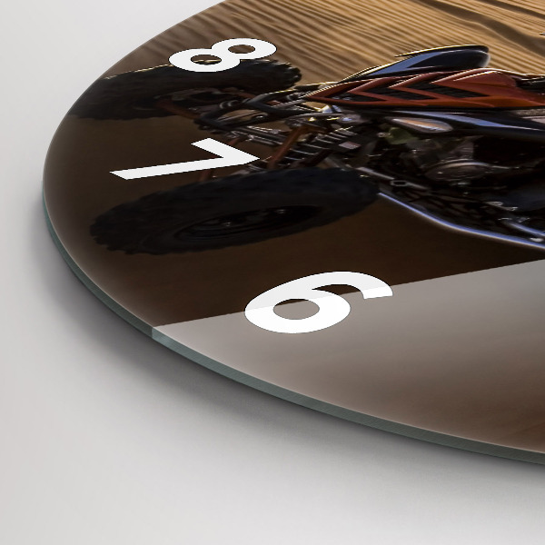 Wanduhr rund mit motiv Quad in der Wüste