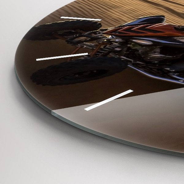Wanduhr rund mit motiv Quad in der Wüste