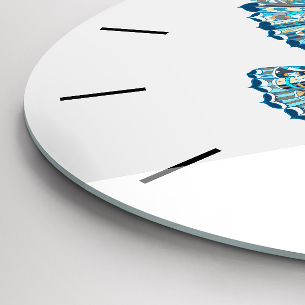 Wanduhr rund Eule im Flug