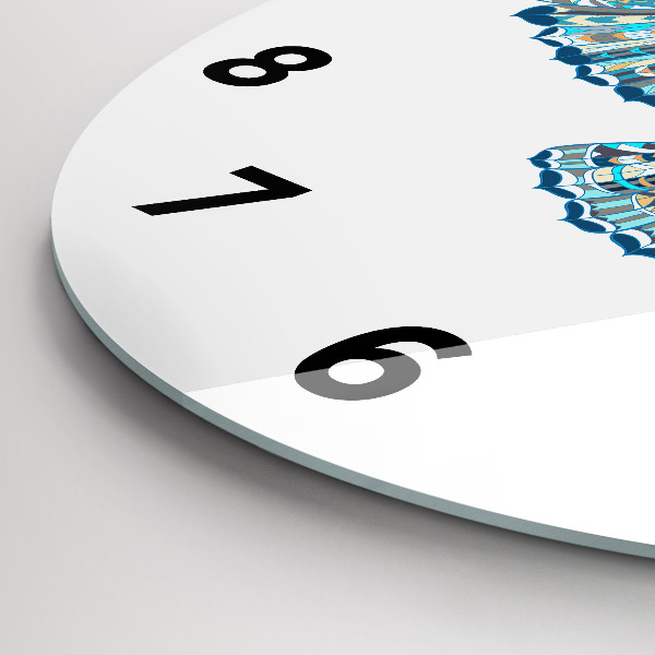 Wanduhr rund Eule im Flug