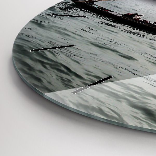 Wanduhr rund Venedig Gondel