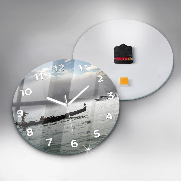 Wanduhr rund Venedig Gondel