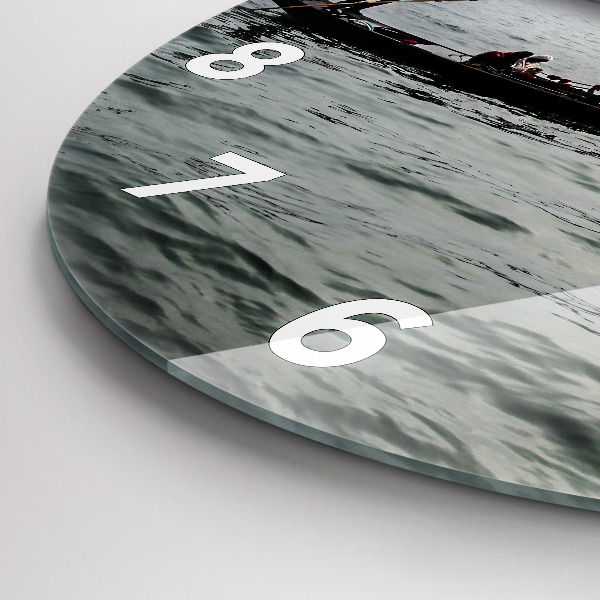 Wanduhr rund Venedig Gondel