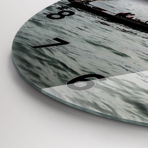 Wanduhr rund Venedig Gondel