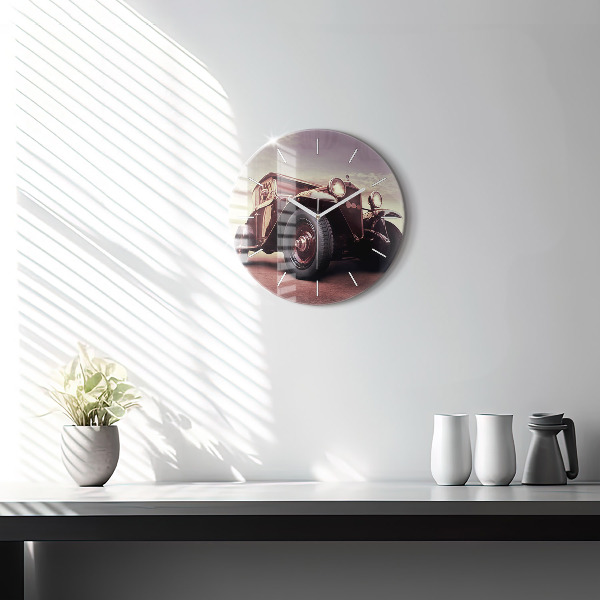 Wanduhr rund mit motiv Oldtimer