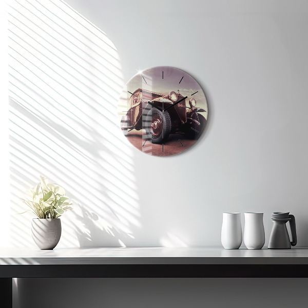 Wanduhr rund mit motiv Oldtimer