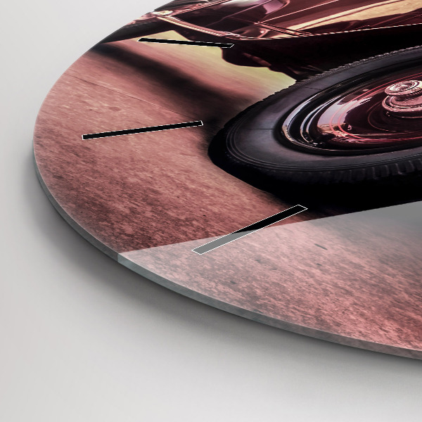 Wanduhr rund mit motiv Oldtimer