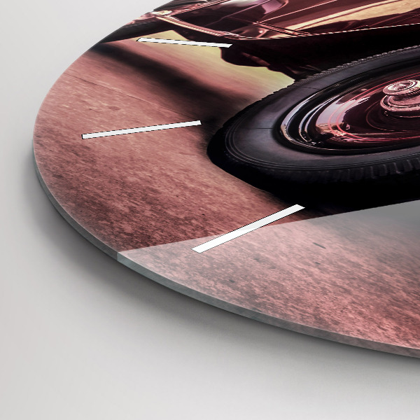 Wanduhr rund mit motiv Oldtimer