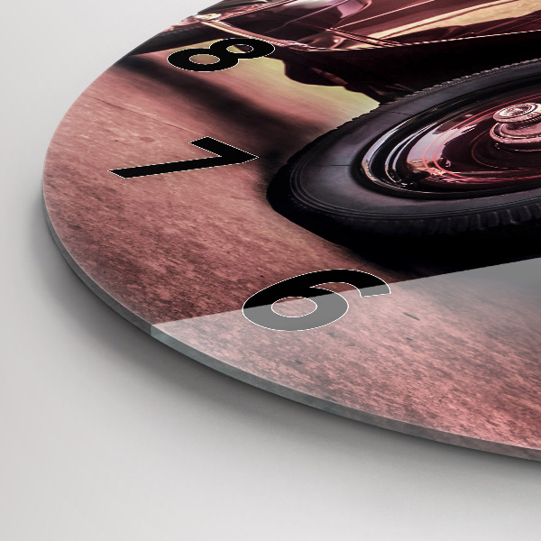 Wanduhr rund mit motiv Oldtimer