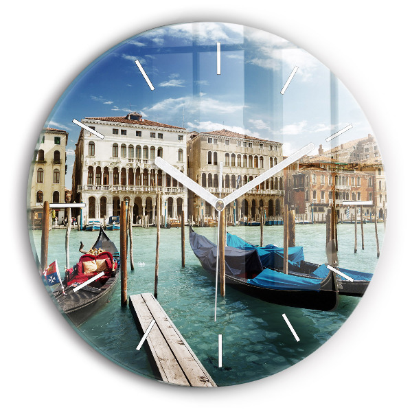 Wanduhr rund Gondeln Venedig Italien