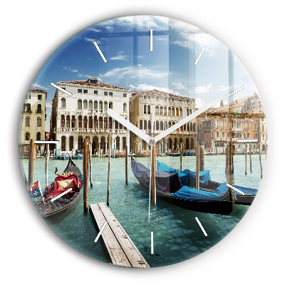 Wanduhr rund Gondeln Venedig Italien
