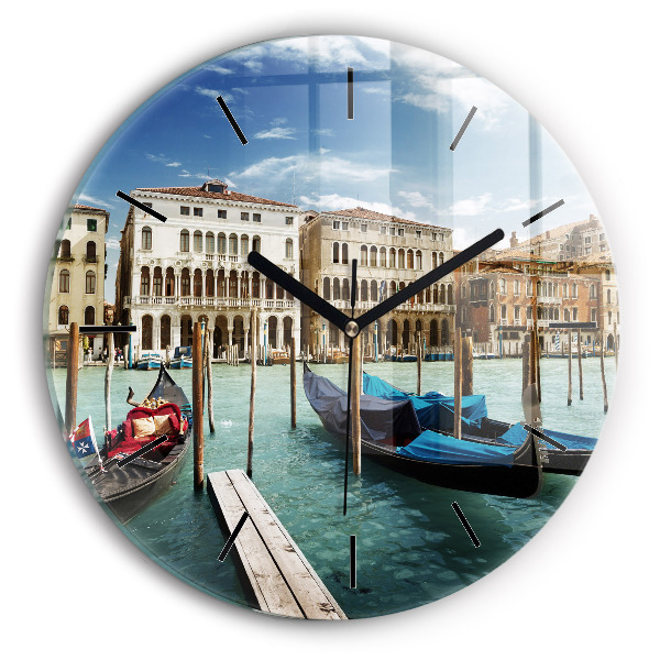 Wanduhr rund Gondeln Venedig Italien