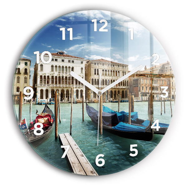 Wanduhr rund Gondeln Venedig Italien