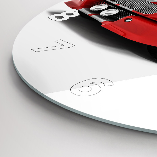 Wanduhr rund Sportwagen