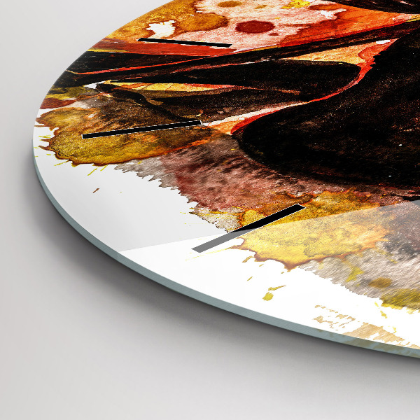 Wanduhr rund Liebe und ein verliebtes Paar